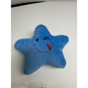 Blue Star squeaky dog toy Smile Face Small S